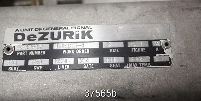 Used Dezurik 10" Hand Operated Knife Gate Valve, V-Port,9232517 #37565