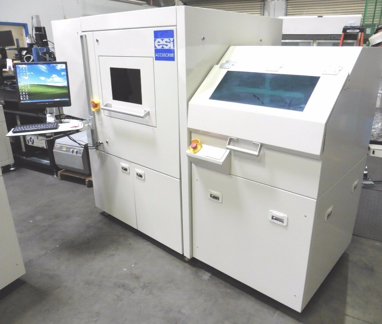 Used ESI AccuScribe AS 2000 FX Laser Wafer Scriber w/ Autoloader