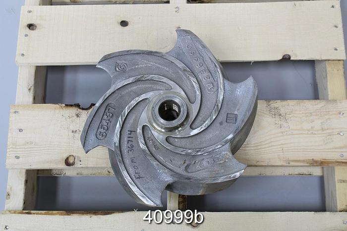 Used Goulds 3196 6x8x15 6-Vane Stainless Steel Pump Impeller #40999