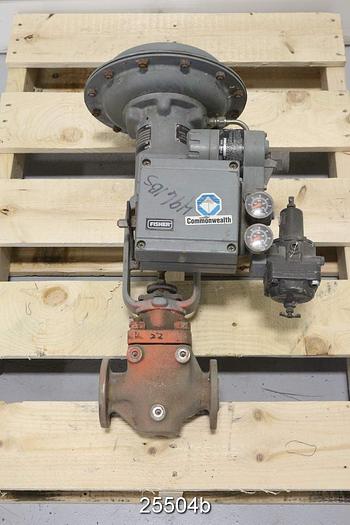 Used Fisher EZ Steam Control Valve, 1", Ez Body Style, Stainless Steel Body, Stainless Steel Shaft, Sst/Hf Plug, Hf Seat, Class Cl150, Port Size 1/4", Travel 3/4", Type 667 Actuator, Size 30, Action Pdto, Positioner 3582, 275 Psi Cwp, #25504