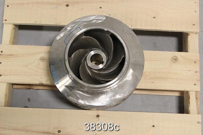 Used Goulds 3405 8x10x12 Pump Rotating Assembly, 6 Vane, 12" Impeller #38308