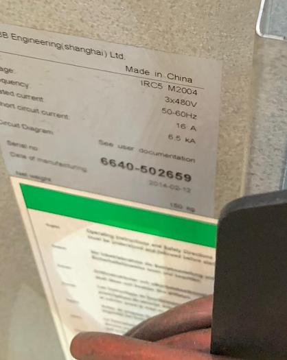 Used ABB IRB 6640 180/2.55 NEW 2014 WITH ARO SPOT WELDING GUN AND REXROTH WELDING CONTROLLER