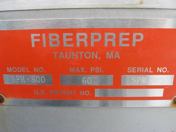 Used FIBERPREP SPM800 PRESSURE SCREEN S/S .010" SLOTS