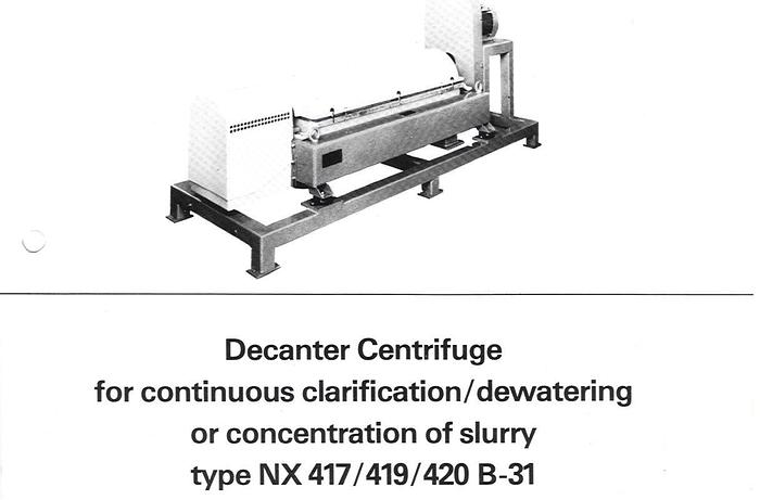 Used Alfa Laval decanter, AVNX419B-31G
