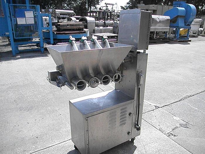 Used Filler, Piston, 4-Head, Depositor, Moline, Stainless Steel, #S739760