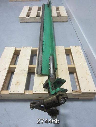 Used Essco Doctor Blade, 6"x6"x3/4" Steel Angle Iron Back, 1-3/4" Shafts #27446