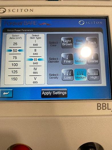 Used 2015 Sciton BBLs w/ Skin Tyte II ~ Vascular Lesions ~ Forever Bare ~ Warranty