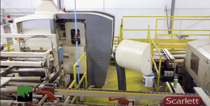 Used 2004 Weinig (2) Weinig Rip Saws KR 450 and (1) Luxscan Scanner