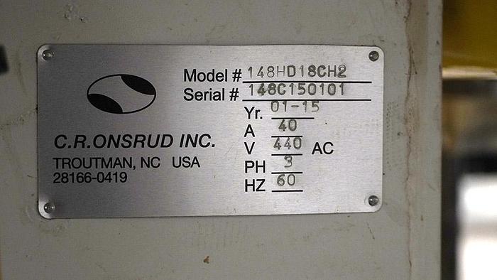 Used 2015 C.R. ONSRUD 148HD18CH2 5'x12' Twin Head CNC Router