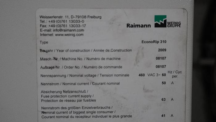 Used 2009 Weinig KM310