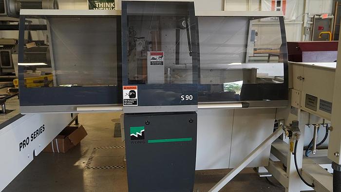 Used Weinig Opticut S-90 Chop Saw with Material Handling System