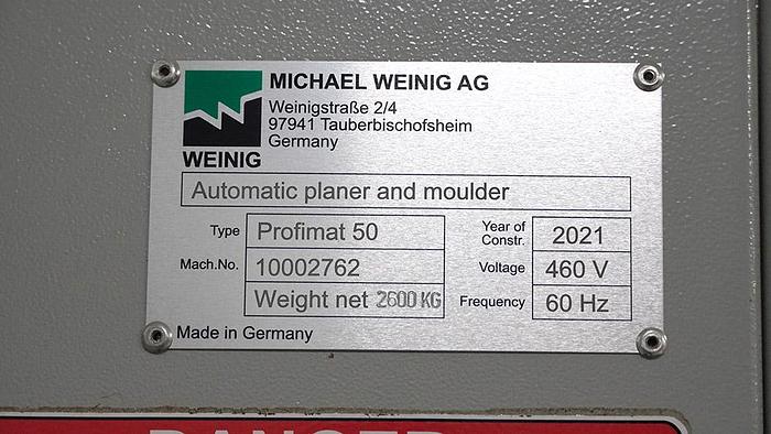Used 2021 Weinig profimat 50