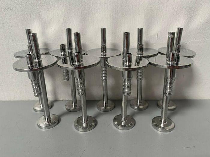 Used 4" Stainless Steel 1/4" Hose Fitting w/ 1/2" Sanitary Fitting