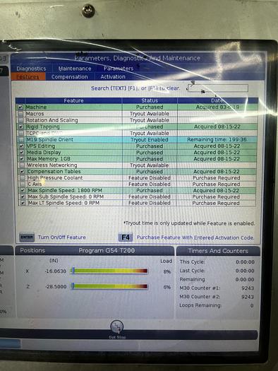 Used 2019 HAAS TL-2 CNC Turning Center ***22 Mintues Run Time***