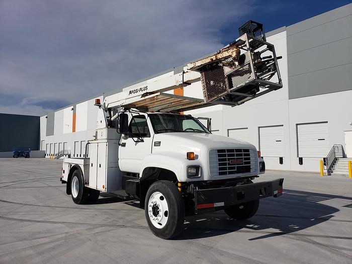 Used UNDER CDL! UNDER CDL! 1999 GMC 6500 Posi Plus 800 Cable Placer Bucket Boom Truck