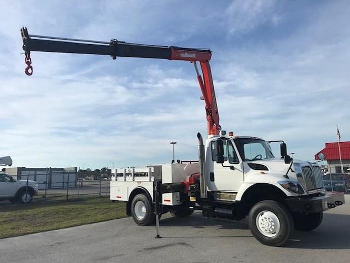 Used 2008 International 7300 4x4 Flatbed Knuckle Boom Truck - C44371