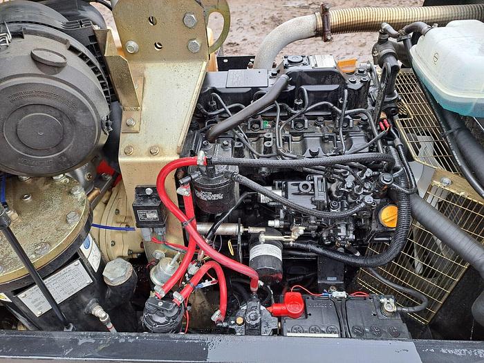 Used DOOSAN INGERSOLL RAND 7/41+ DIESEL AIR COMPRESSOR GENERATOR LOW HOURS