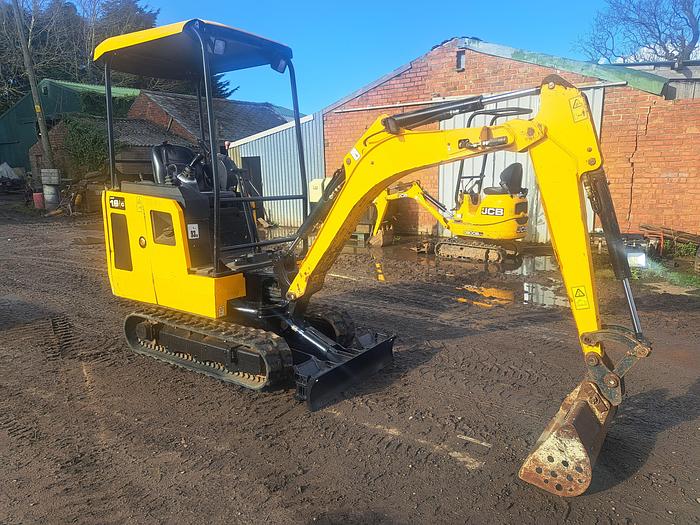 Used Jcb 16c-1 Mini Digger Trailer and breaker