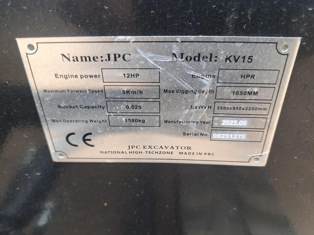 Used Kpc Kv15 mini digger