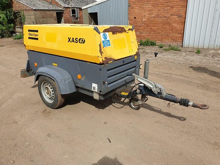 Used Atlas Copco Xas 47 Diesel Compressor Generator