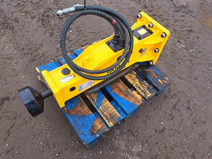 Mini digger post knocker breaker