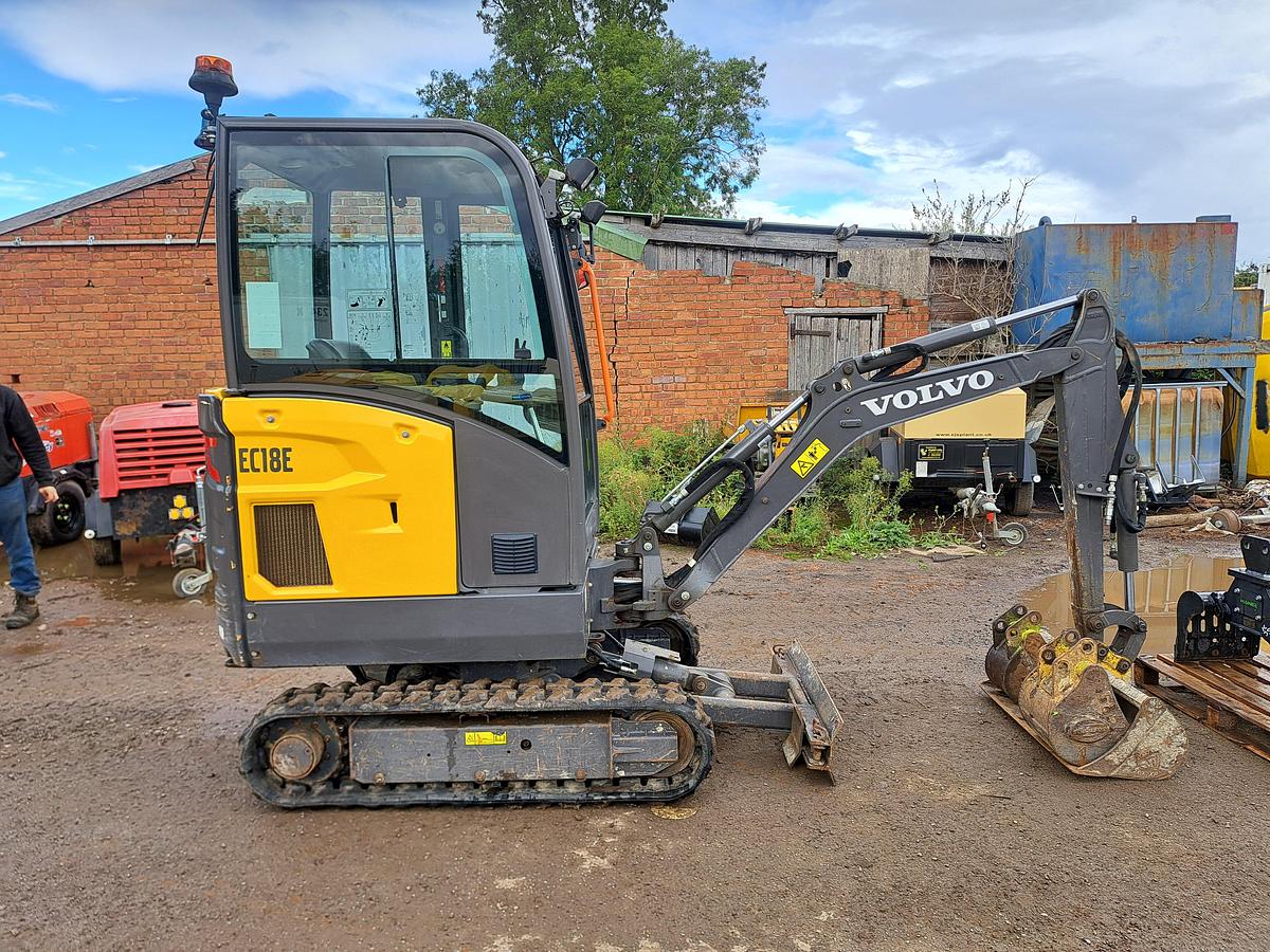 Used Volvo EC18 Mini Digger