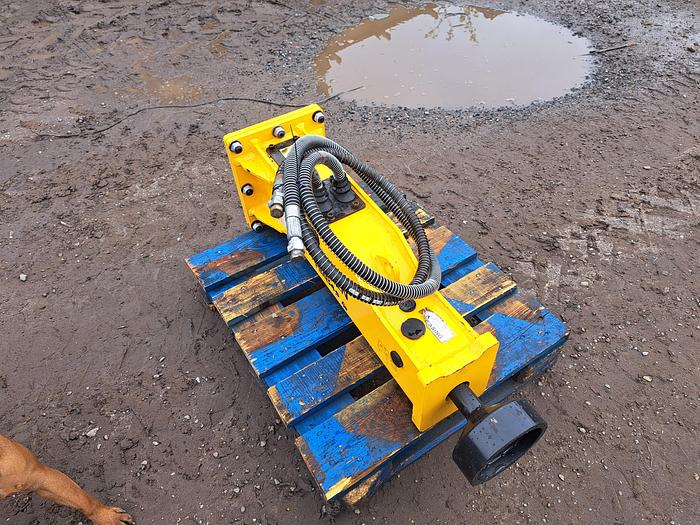 Mini digger post knocker breaker