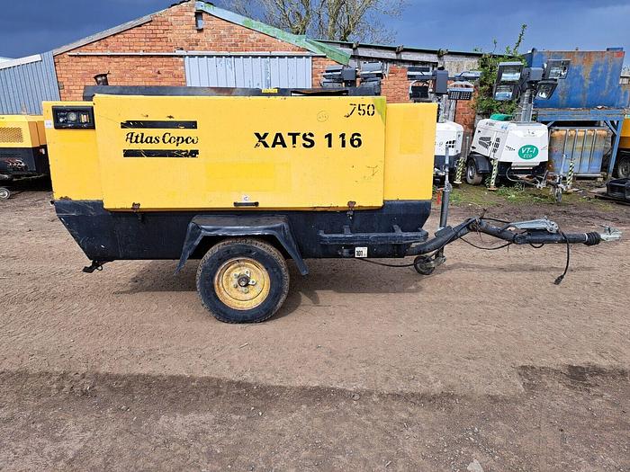 Used Atlas Copco Xats116 Diesel Compressor 250cfm