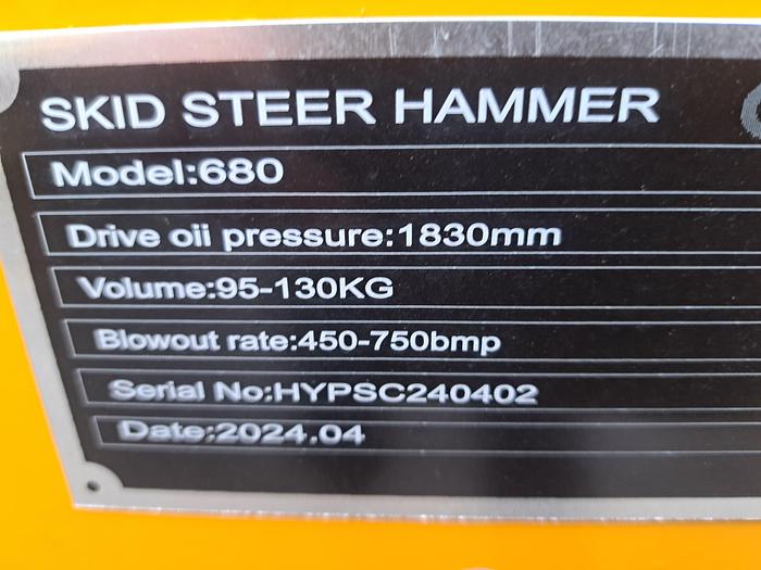 Skid steer breaker post knocker 