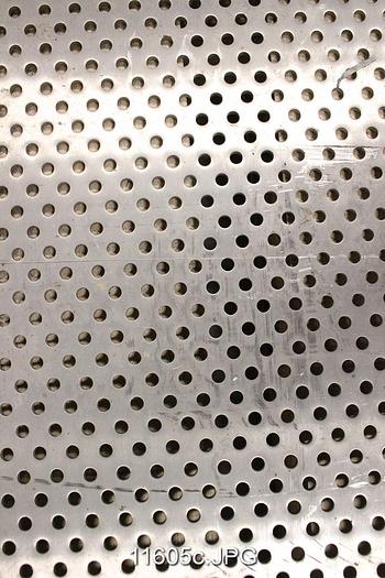 Used Finckh Vibrating Screen Plate, 1/4" Holes, 2-13/16" Spacing Between Holes #11605
