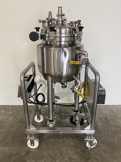 Used T&C 50 Liter Stainless Steel 45 PSI Jacketed Reactor w/ Agitator & Load Cells