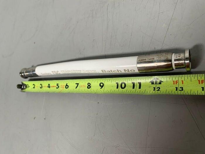 Used Ace Sanitary 1" x 13.5" Flexible Silicone Hose w/ Stainless Steel Outlets