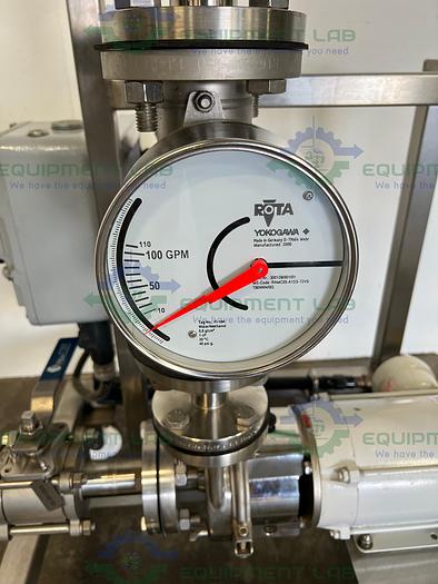 Used Centrifugal Pump 2" x 1.5"   w/ Baldor BW455453 2HP Motor, Drive, Flow Meter