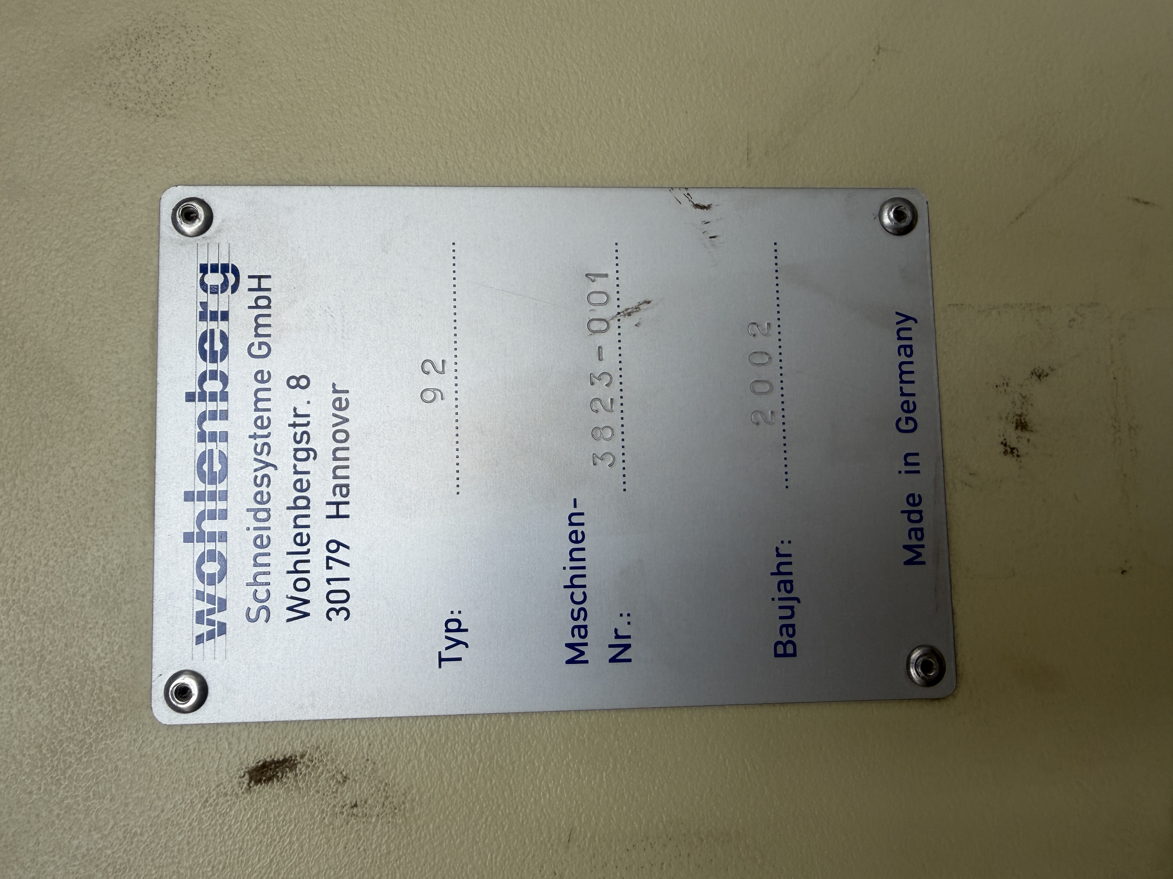 Gebraucht Wohlenberg 92 Cut-tec