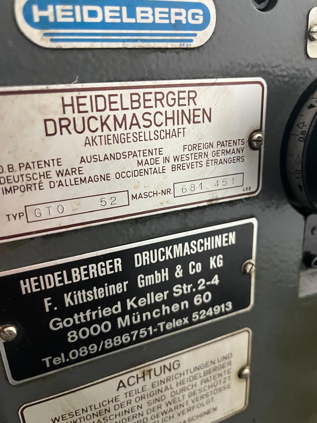 Gebraucht 1984 Heidelberg GTO 52