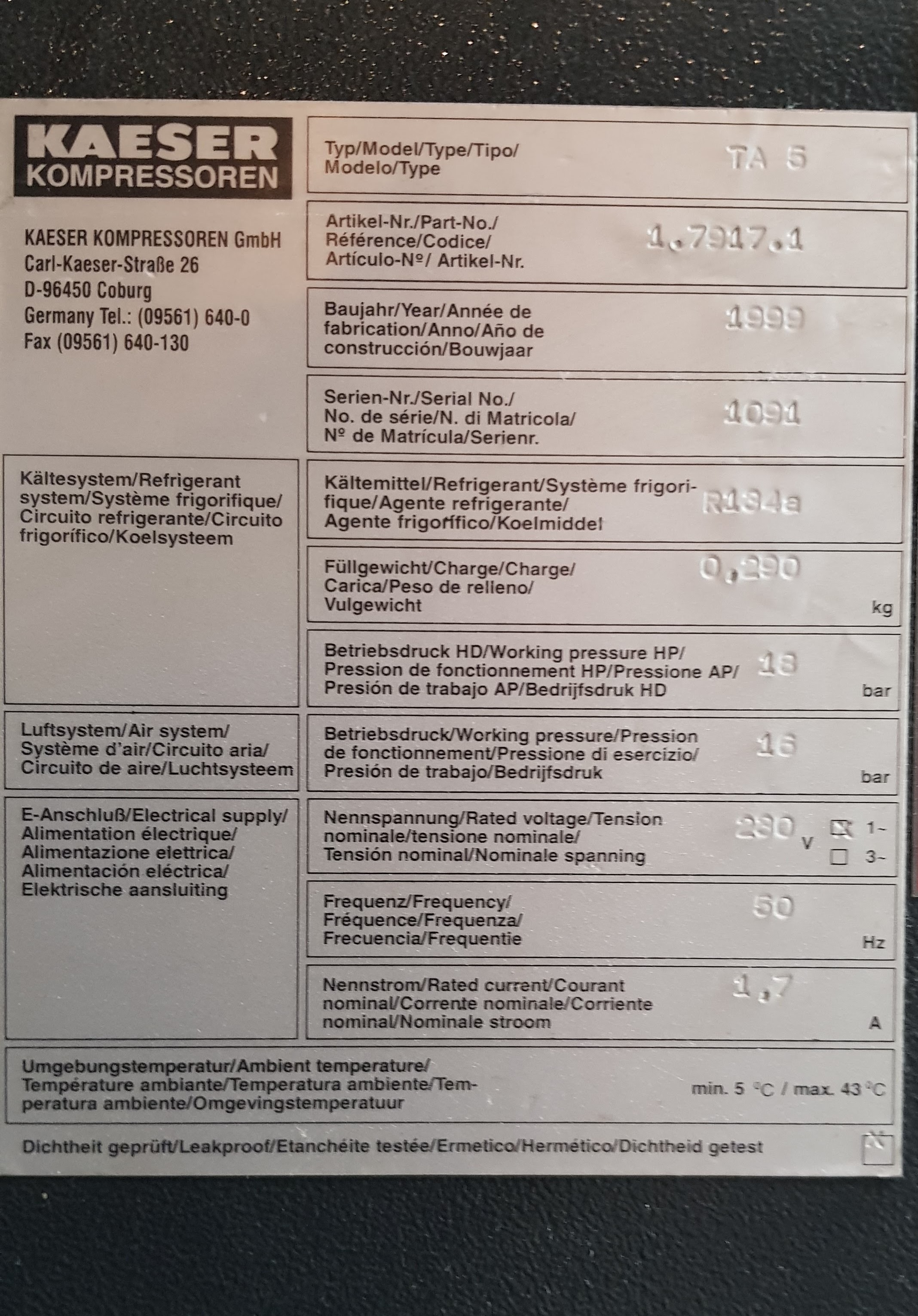 Gebraucht Kaeser TA 5 (1999)