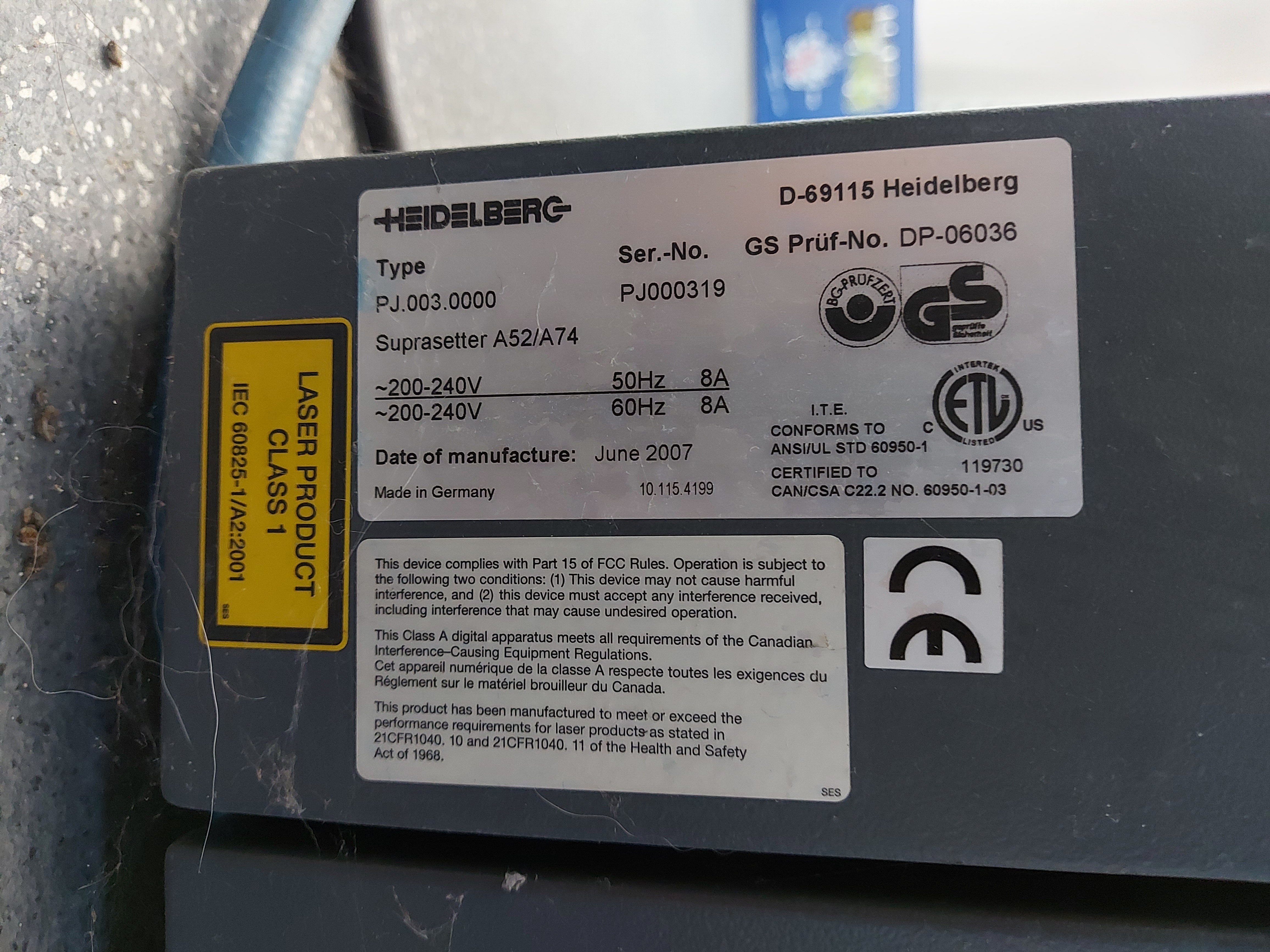Neu Heidelberg Suprasetter A52/A74