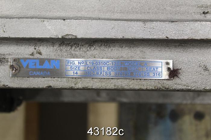 Used Velan 14" Hand Operated Knife Gate Valve #43182