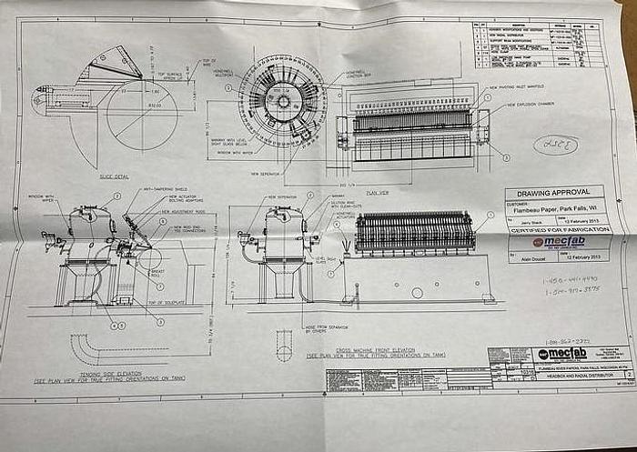Used 180” (154” TRIM) FOURDRINIER PAPER MACHINE 2,200 FPM NEW DRIVE SYSTEM IN 2008 (PM #3) #43994