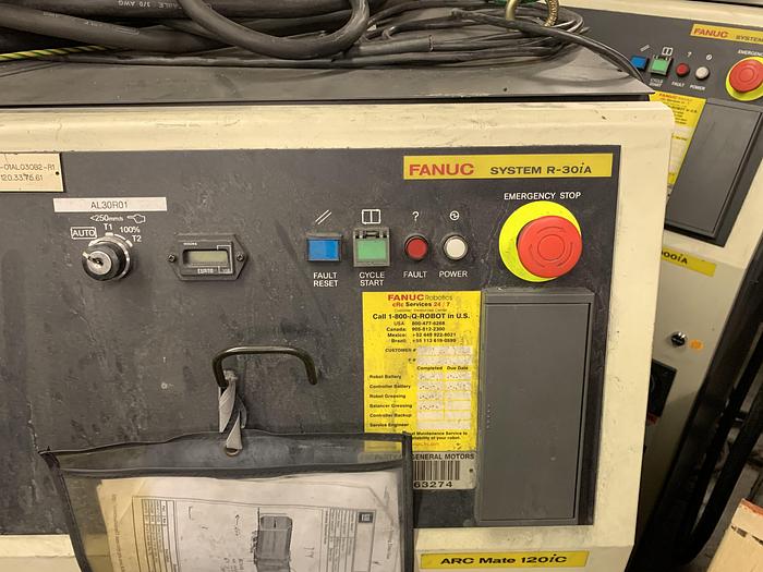 Used FANUC ARCMATE 120iC/10L 6 AXIS CNC MIG WELDING ROBOT WITH R30iA CONTROLLER