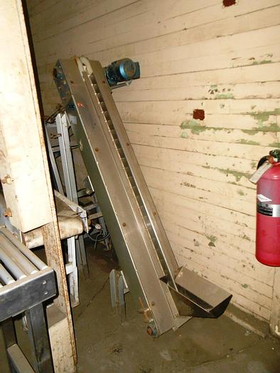 Used Conveyor, Belt, 2" x 6', S/st, Incline, 1/2 HP #S742203