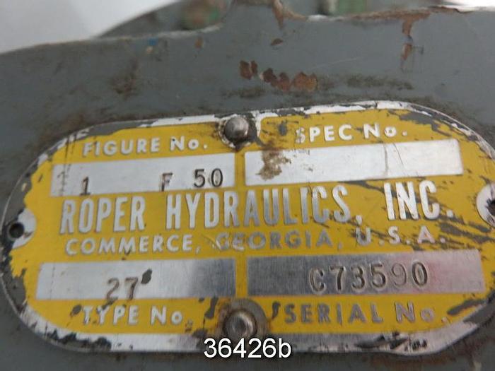 Used Roper Model 1F50 Hydraulic Pump, Type 27 #36426