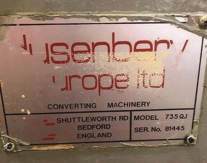 Used 62" DUSENBERY MODEL 735QJ DUPLEX CANTILEVERED SLITTER REWINDER - PENDING SALE