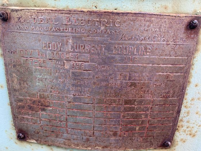 Used Motor, 825 HP, Ideal Electric, 4160V, 395 RPM, (2) #C735329