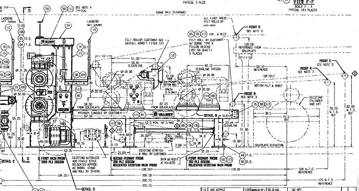 Used Press, 350 Pli, 95" Facem 20" Diameter Top And Bottom Roll #26365