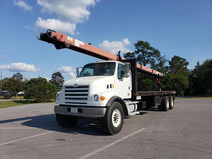 Used HURRICANE READY! 2007 Sterling LT7500 Flatbed Cleasby 41' Roofing Conveyor Truck