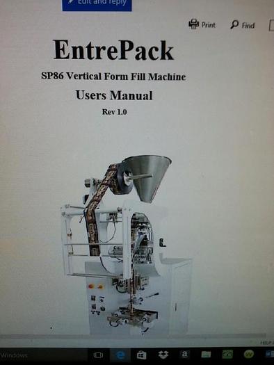 Used Filler, Form, Fill & Seal, EntrePak, Mdl. SP86, Powder, #A740867