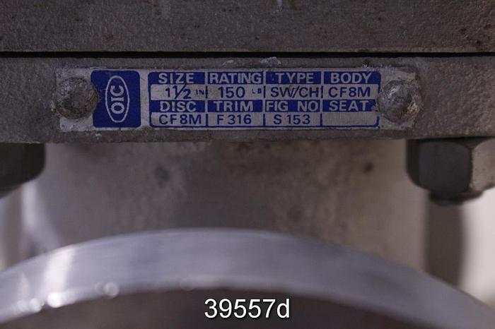 Used Oic 1.5" Swing Check Valve #39557