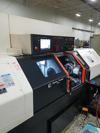 2017 MAZAK DUAL TURN 200, DUAL SPINDLE, DUAL TURRET CNC LATHE, MAZATROL SMOOTH "C" CONTROL