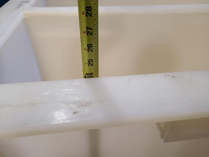 Used Polypro Tank Counter Flow Rinse side and bottom support 70" x 28" x 29" Removable Partition - LARRY PLEASE CHECK DEMENTIONS